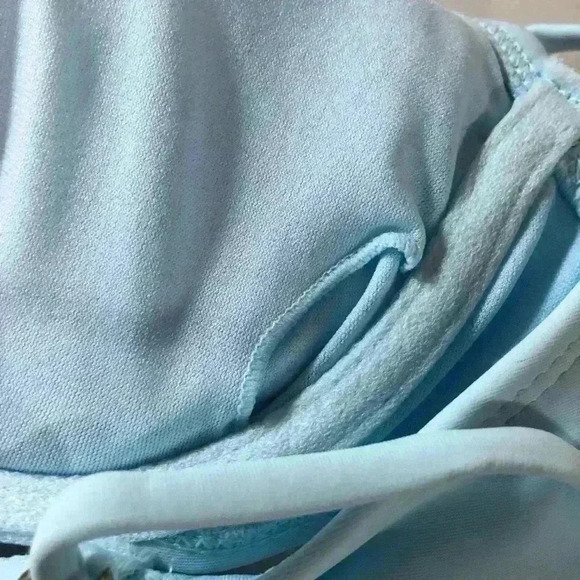 BUNDLE Crochet Bralette Bikini Tops Xhilaration Sage Green and blue Medium NWT - Picture 12 of 16